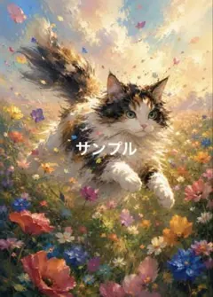 一作限り】花びら舞う小径を駆ける三毛猫 A336 - メルカリ