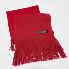 COMME CA ISM/コムサイズム/ 赤 /レッド/フリンジ付き/マフラー