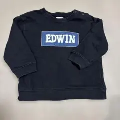 EDWIN 黒 ロゴ入り トレーナー