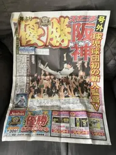 阪神タイガース 優勝 号外