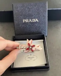 美品】 PRADA プラダ ブローチ ビジュー クリスタル ボタニカル - メルカリ