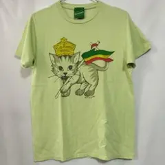 【美品】BEAMS 猫イラスト Tシャツ ライトグリーン Sサイズのサムネイル