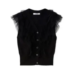 スナイデル　チュールフリルニットプルオーバー