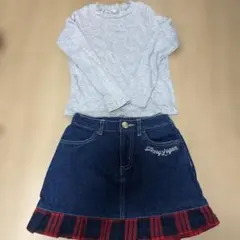 ユニクロ　キッズ トップス＆スカートセット