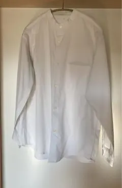 ユニクロUNIQLO スタンドカラーシャツ　白