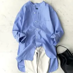 近年モデル】ナゴンスタンス ストライプ 変形 オーバーサイズ シャツ
