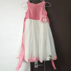 Catherine Cottageフラワー装飾ドレス ピンクホワイト120発表会