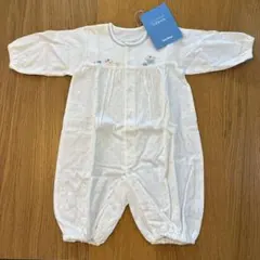 ホワイト コットン ツーウェイ・ドレスオール