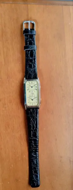 JAL ステンレススチール ダブルフェイス腕時計 ブラック 値下げしました❣