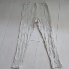 クリーム色リブ編みレギンス スパッツ　タイツ　120　UNIQLO