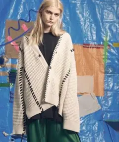 鬼ワッフルカーディガン 【MAISON SPECIAL/メゾンスペシャル】のサムネイル