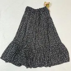 AMERICAN HOLIC 花柄 ロングフレアスカート ティアードスカート F