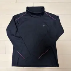 ブリヂストンゴルフ　ツアーステージタートルネック 黒 シャツ ピンクアクセント