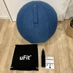 【美品】　uFit Balance Ball バランスボール ブルー 55cm
