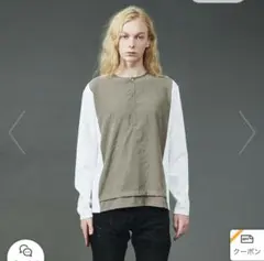 ✨美品 希少 エヌハリウッド ロンT 長袖 カットソー 異素材 切替 変形
