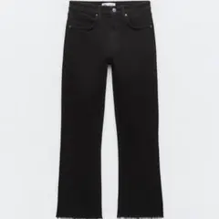 ZARA MID-RISE FLARED クロップド TRF デニムパンツ
