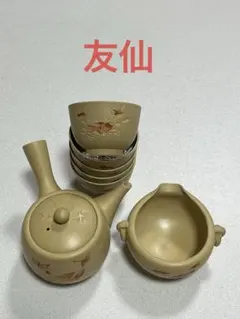 茶器セット　白泥　常滑焼　友仙　蟹彫絵 茶器セット 白泥 常滑焼 友仙 蟹彫絵 - メルカリ