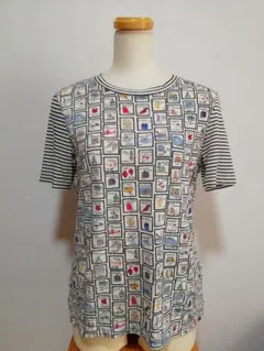 TORY BURCH　トリーバーチ　カットソー　Tシャツ　半袖　切手　プリントのサムネイル