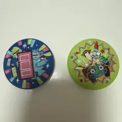 ピクサー 刺繍缶バッジ トイストーリー モンスターズインク