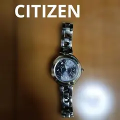 CITIZEN wicca 腕時計 シルバー シチズン ウィッカ 黒文字盤
