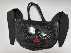 a-jolie ウサギ耳バッグ 黒赤