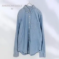 AMERICAN EAGLE デニムシャツ　ドット柄　長袖　カジュアル　春夏