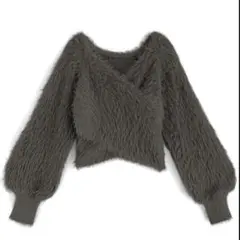 GRL フェザーニットカシュクールトップス kz448