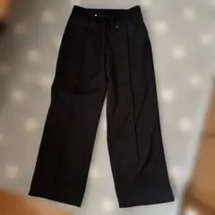 GU 黒ワイドパンツ ゴムウエスト