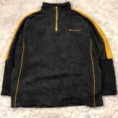 【美品】Champion 90s フリースジャケット ハーフジップ トレーナー