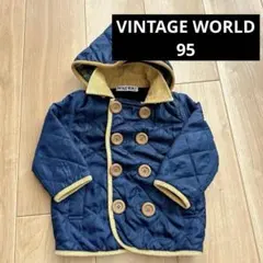 VINTAGE WORLD ネイビー キルティングジャケット