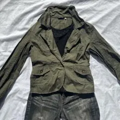 00s archive y2k 平成 ギャル ミリタリー シャツ ジャケット