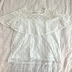 earth music&ecology レースブラウス フリル