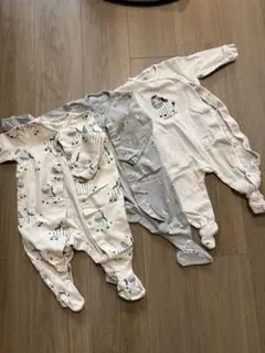 しまうま柄カバーオール3点セット