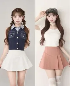 Darich 美シルエットミニスカート(PNK/FREE)