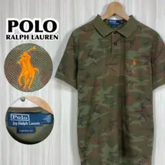 ☆希少☆国内正規品☆ポロバイラルフ 刺繍ポニー 半袖ポロ L ウッドランド迷彩