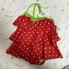 ベビー水着 苺柄 90cm
