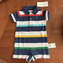【新品タグ付】ラルフローレン 半袖ロンパース 60 ボーダー
