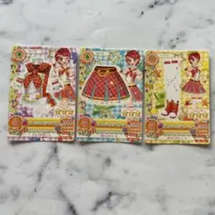 ✴️アイカツ!✴️一ノ瀬かえで オレンジトハテコーデ 3枚セット