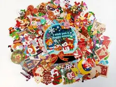 平成レトロ　クリスマス　フレークシール　200枚　スノードーム　全柄違い