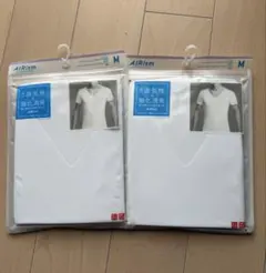 ユニクロ　エアリズム　デオドラントメッシュ　Ｖネック　M