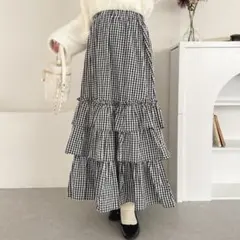 apres jour ティアードスカート ギンガムチェックのサムネイル