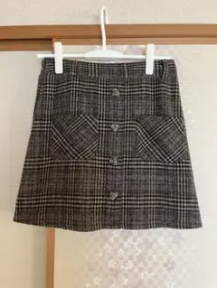 アベイル　チェック柄　ミニスカート　Lサイズ　美品