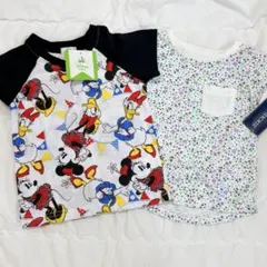 2点セット【新品タグ付き】ミニー　デイジー　花柄Tシャツ 90cm
