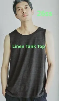 rinoneca リノネカ linen pique tank top 黒サイズL - メルカリ
