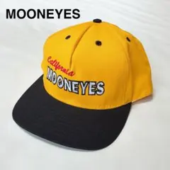 ムーンアイズ MOONEYEベースボールキャップ ロゴ刺繍 スナップバック 黒のサムネイル