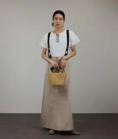 ヨーロピアンリネンサスペンダースカートのサムネイル