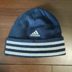 adidas ネイビー ニット帽 フリーサイズ