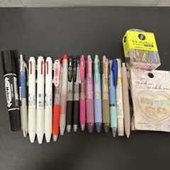 多色ボールペンセットと文房具16本セット