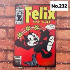 フィリックス Felix CAT《232》ブリキ 看板 レトロ風 ☻