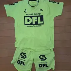 soccer junky 上下セット150センチ 蛍光イエローのサムネイル